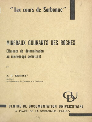 cover image of Minéraux courants des roches